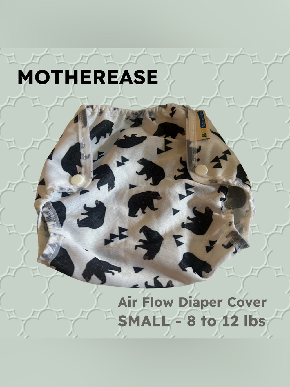🇨🇦🆕 VGUC MOTHEREASE | SMALL | Unisex bear print waterproof diaper Cover